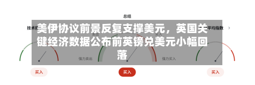 美伊协议前景反复支撑美元，英国关键经济数据公布前英镑兑美元小幅回落