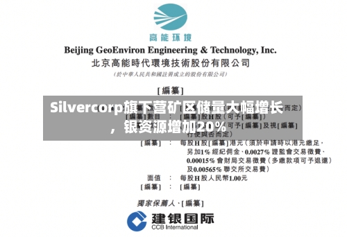 Silvercorp旗下营矿区储量大幅增长，银资源增加20%-第3张图片