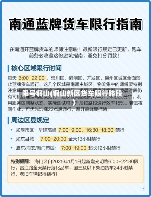 限号铜山(铜山新区货车限行路段)