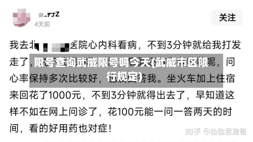 限号查询武威限号吗今天(武威市区限行规定)-第2张图片