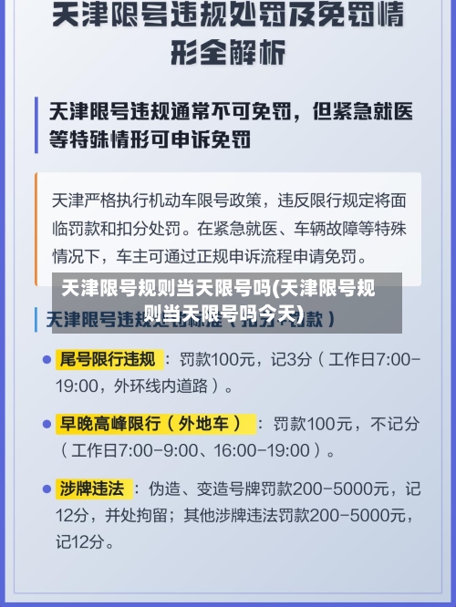 天津限号规则当天限号吗(天津限号规则当天限号吗今天)-第3张图片