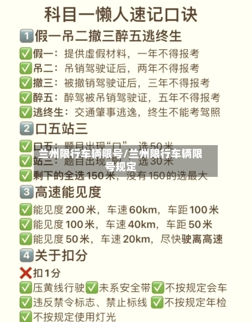 兰州限行车辆限号/兰州限行车辆限号规定-第2张图片