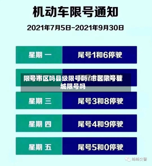 限号市区吗县级限号吗/市区限号县城限号吗