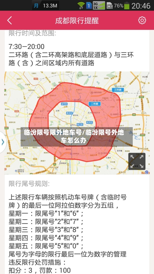 临汾限号限外地车号/临汾限号外地车怎么办-第3张图片